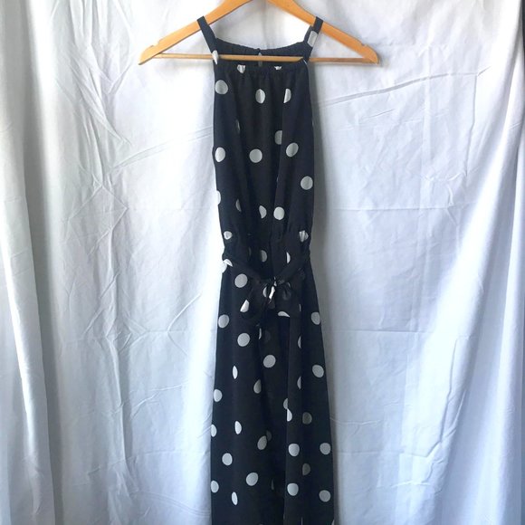 NWT! Banana Republic Polka Dot Halter Dress - Picture 1 of 6